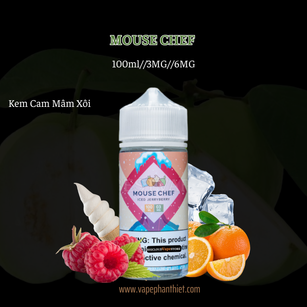 Mousechef 100ml 3M-6MG Kem cam mâm xôi